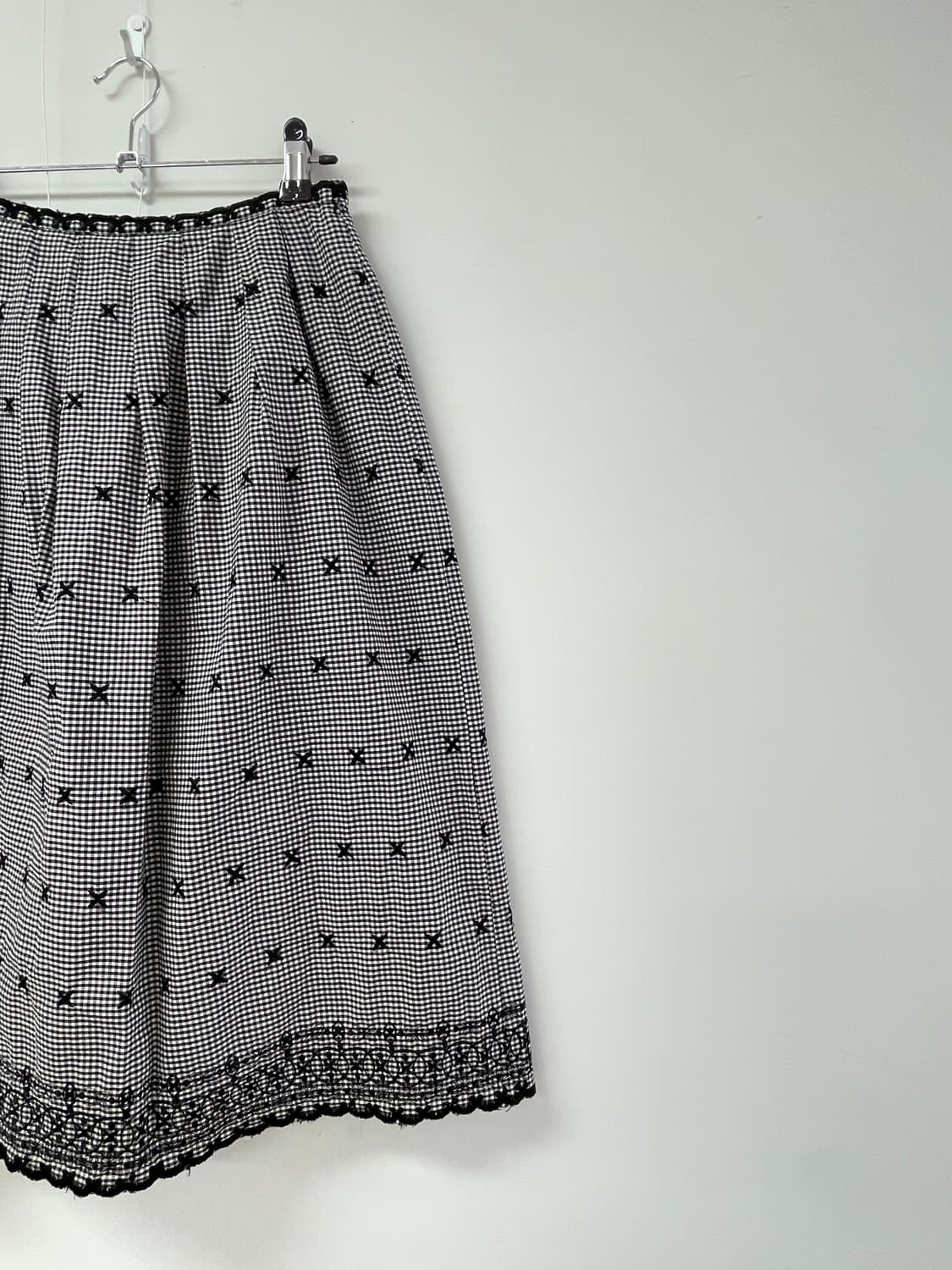 Aylesbury   블랙 화이트 체크 레이스 스커트 상품이미지2