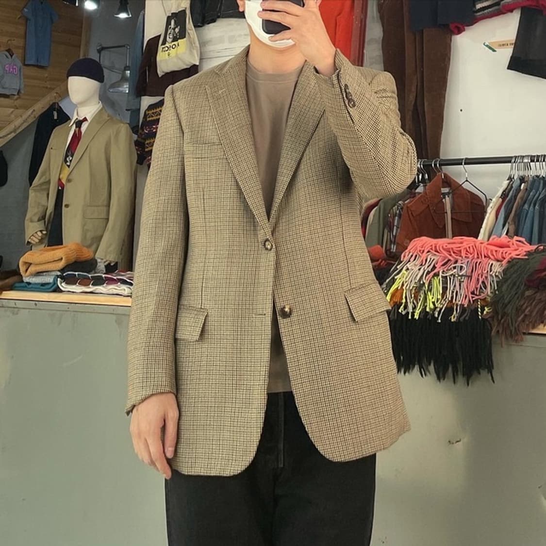 (착용컷) 브룩스 브라더스 체크 블레이져 (남성용 38 상품이미지2