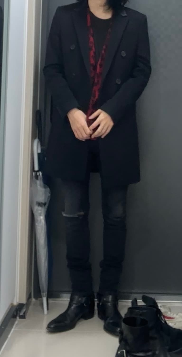 시스템 옴므 슬림 더블코트 블랙 상품이미지5