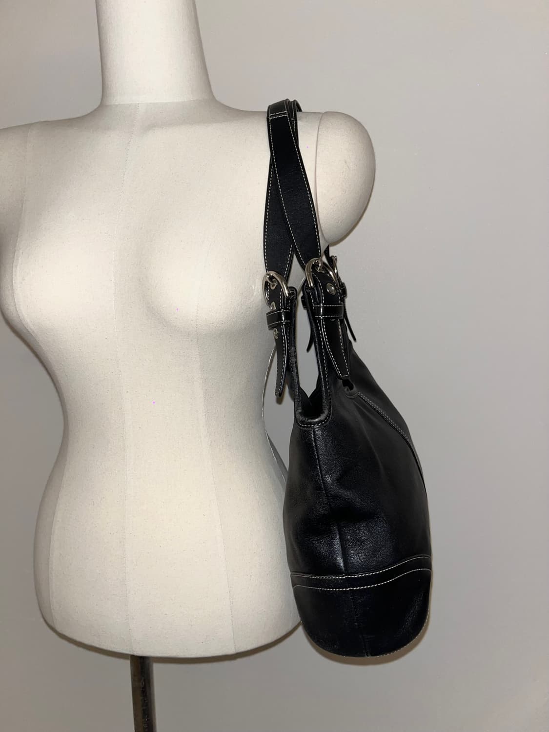 📦Coach black leather shoulder bag  상품이미지5