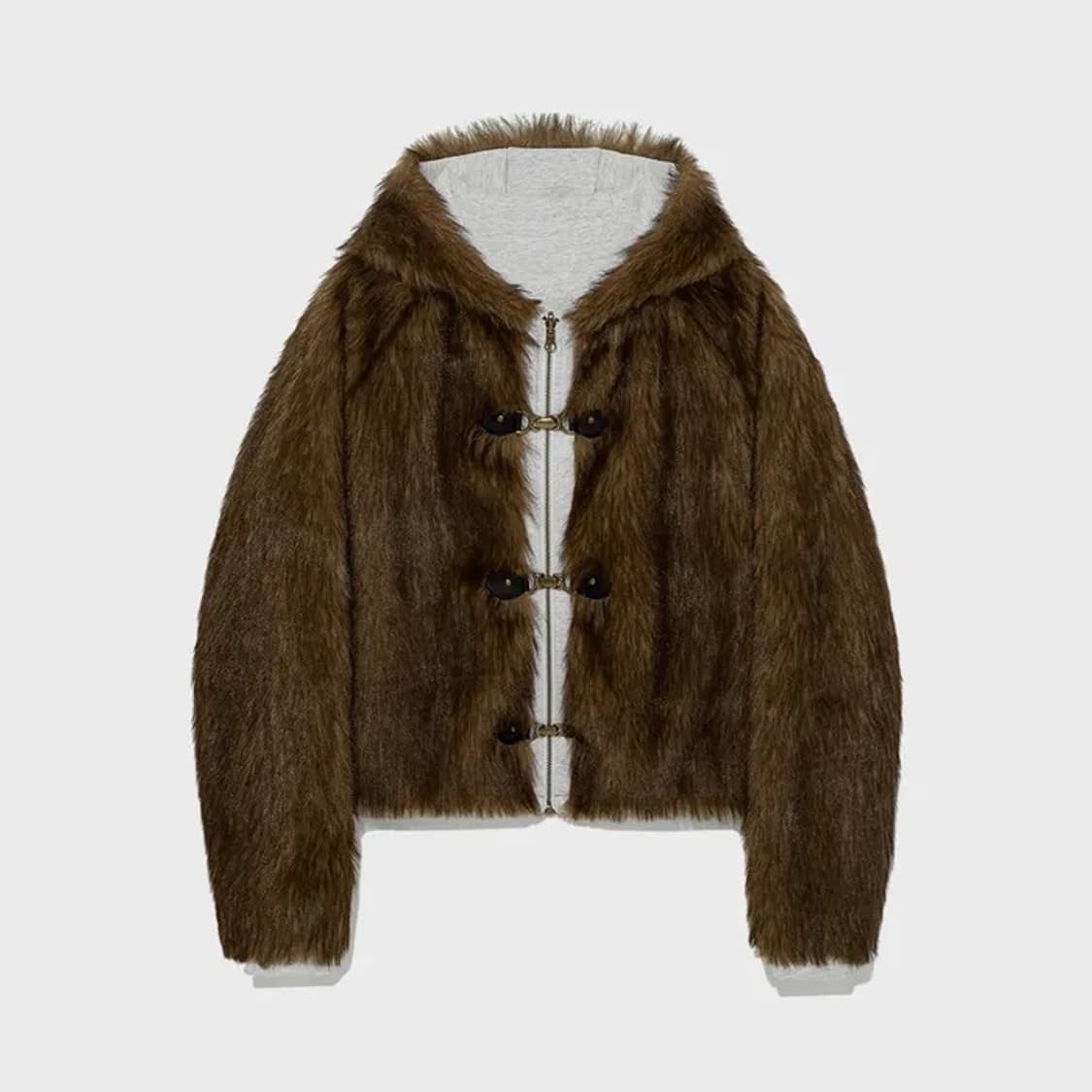 글로니 무어 리버시블 퍼자켓 브라운 M 상품이미지1