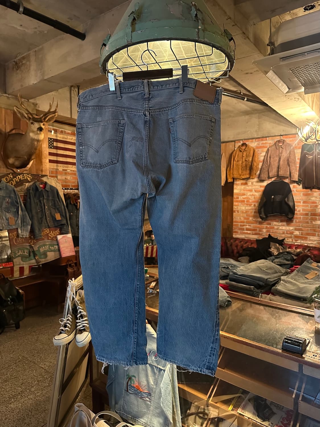 빅사이즈 60s USA 빈티지 리바이스 501 빅e 셀비지 데님 팬츠 상품이미지6