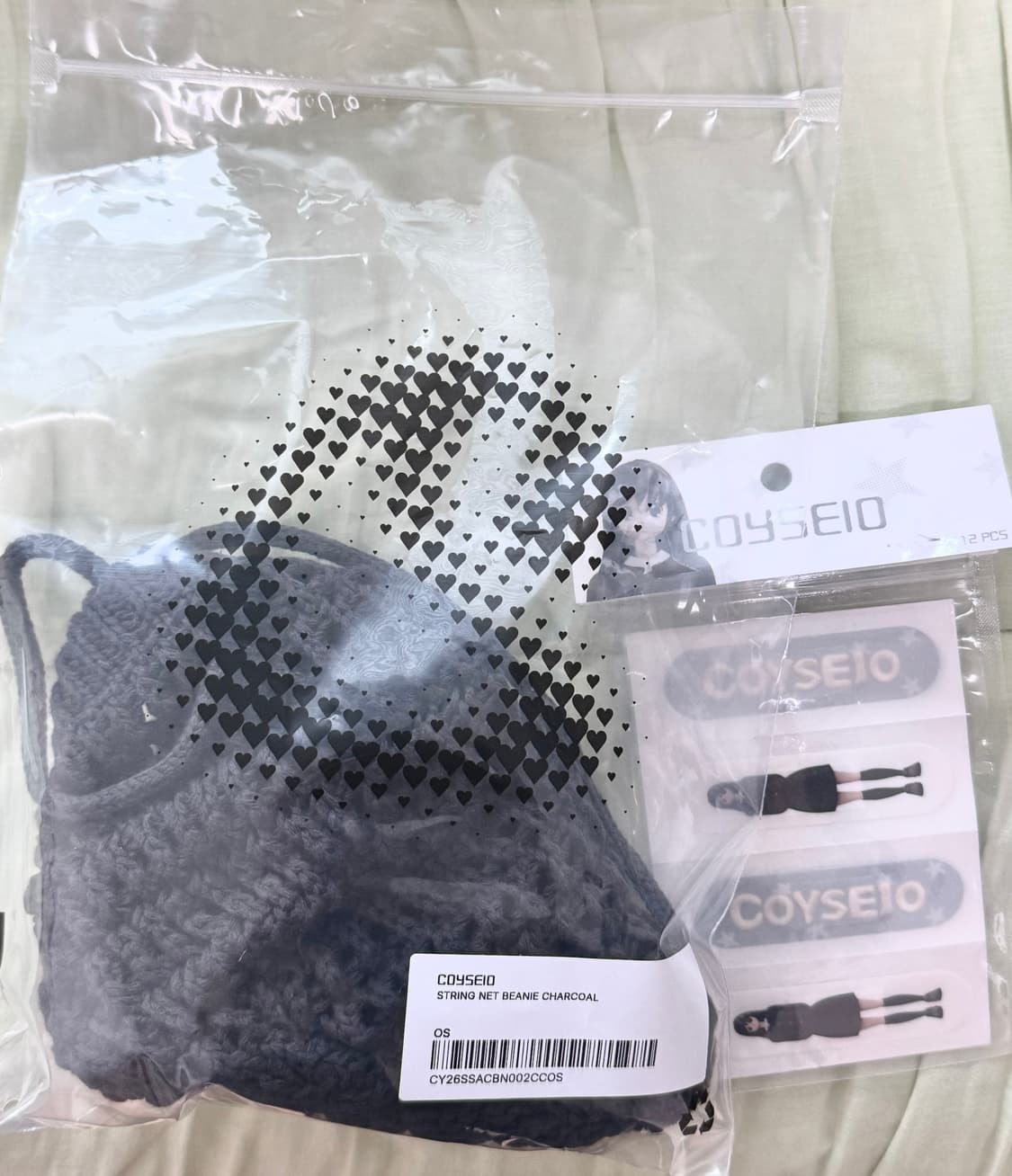 COYSEIO String Net Beanie Charcoal 상품이미지2