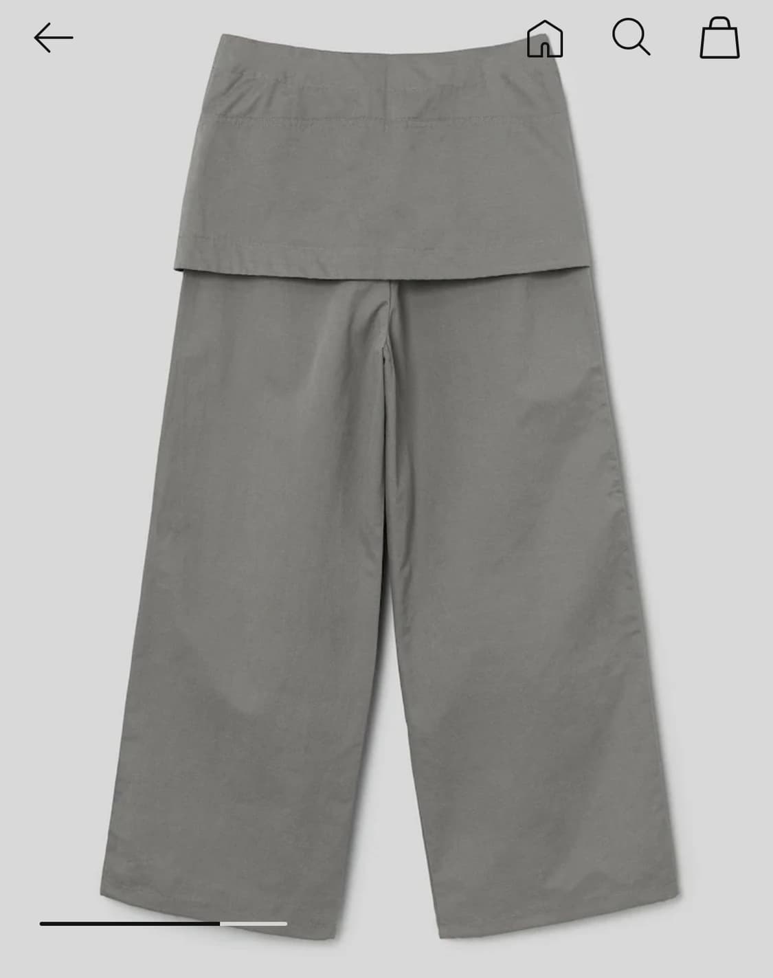 에잇세컨즈 코튼 변형 스커트 팬츠-그레이 상품이미지7