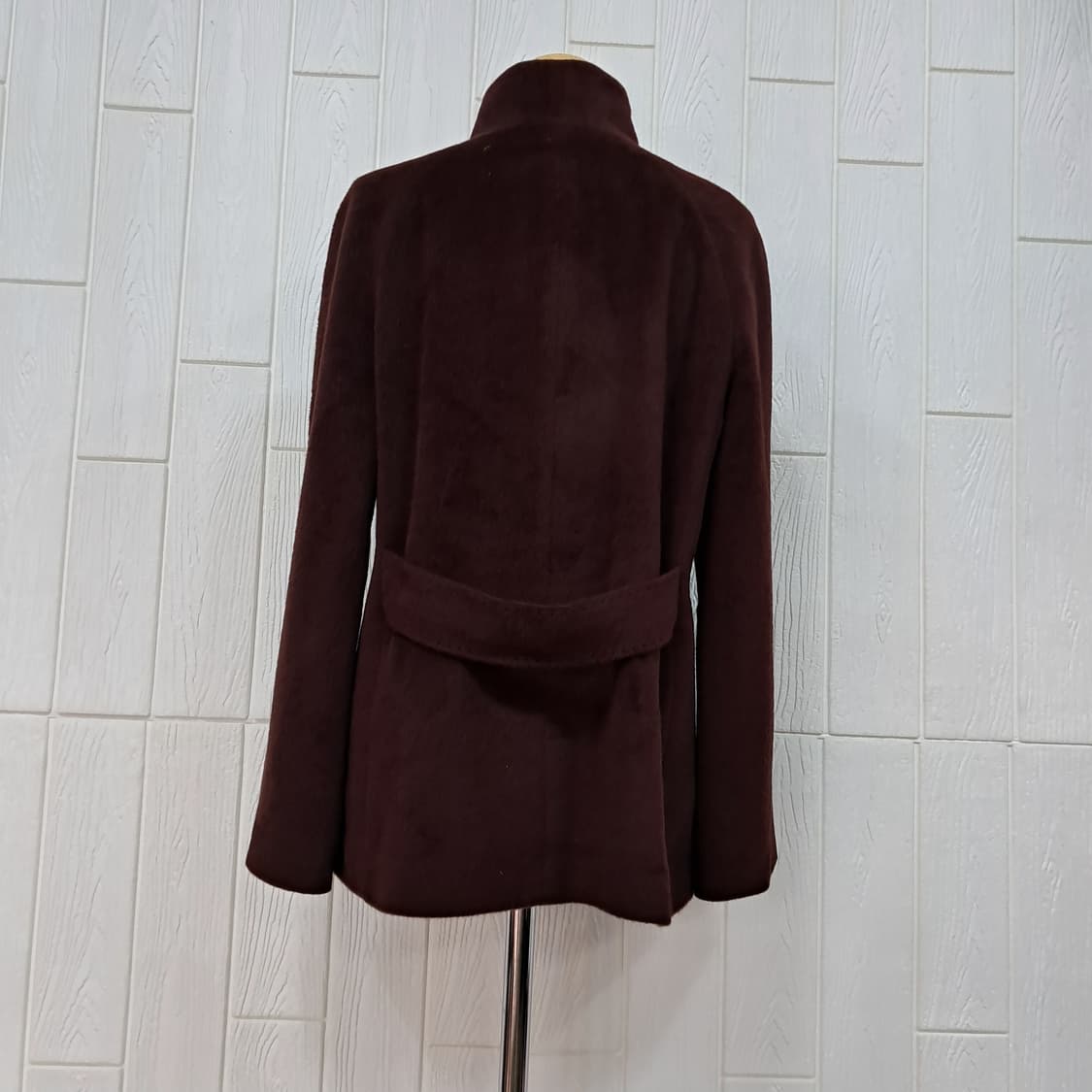 한섬 MINE 모 버건디 하이넥 여성 코트 66 상품이미지2