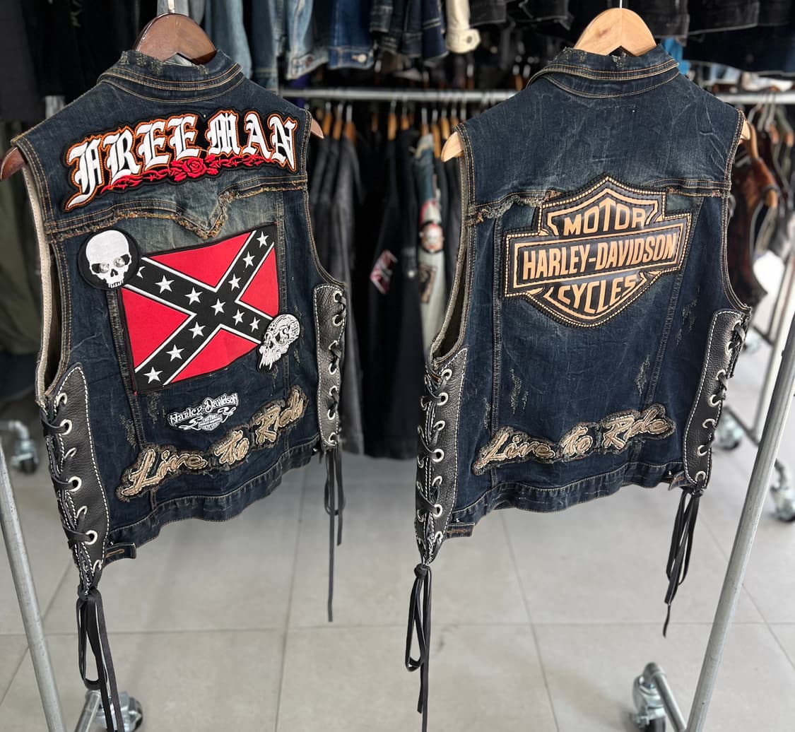 빈티지 워싱 커스텀 조끼  상품이미지8