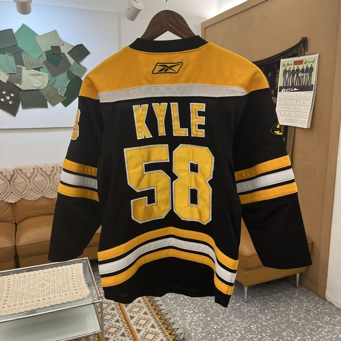 리복 NHL 보스턴 블록코어 하키 져지 롱슬리브 M C11104 상품이미지4