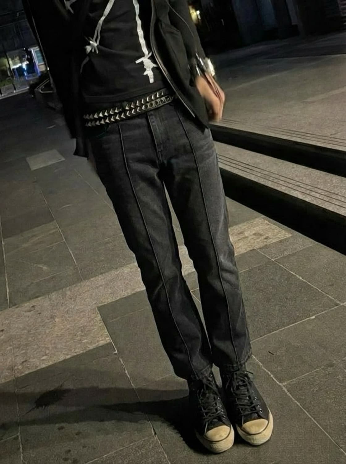 랑방 밑단 절게 9부 데님팬츠 상품이미지1