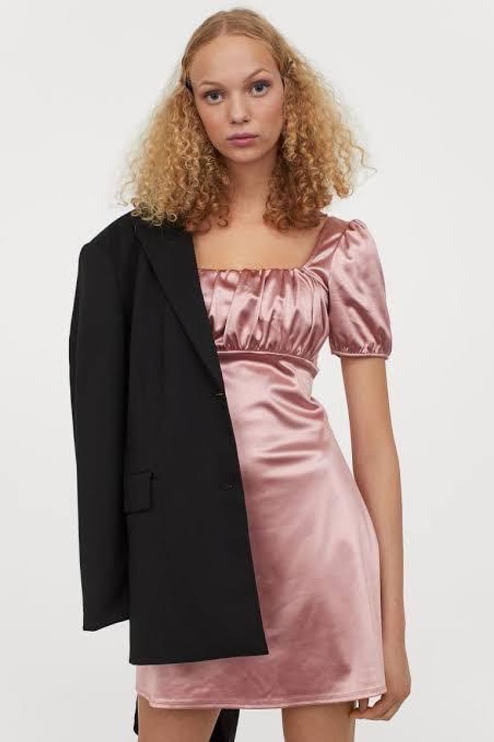 [새상품] h&m 핑크새틴 드레스- L 연말파티룩 상품이미지2