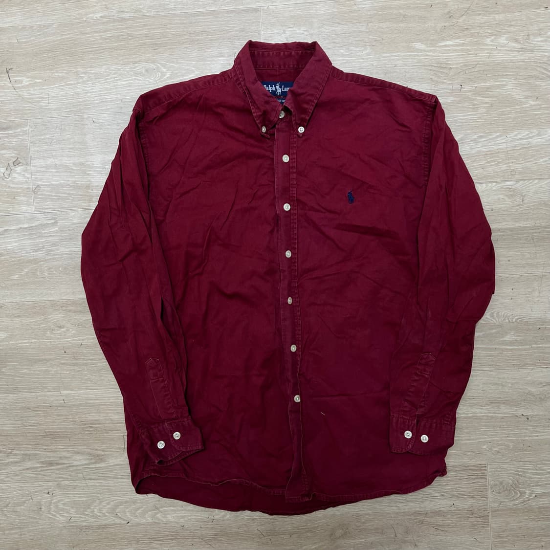 폴로 랄프로렌 스몰포니 버튼다운 긴팔셔츠 [와인] L/100 상품이미지1