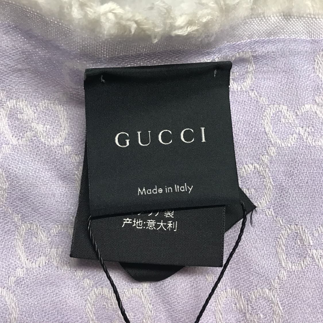 구찌 실크 혼방 스카프 퍼플 상품이미지6