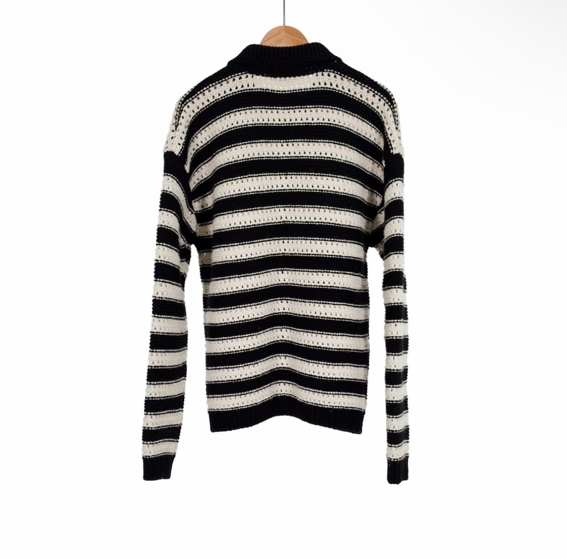 [L] STU 에스티유 남성 울 카라 스프라이트 가디건 블랙 상품이미지3