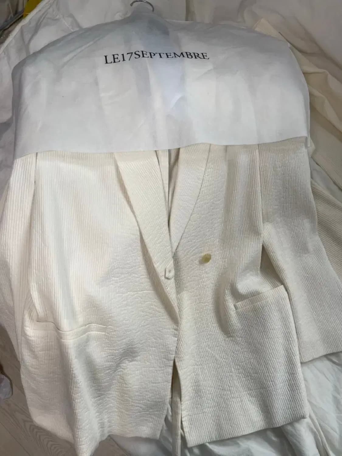 르917 Shawl Collar Jacket 셋업 아이보리 상품이미지4