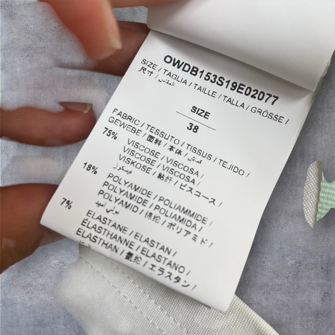 오프화이트 화이트 스포츠 로고 슬리브리스 미니 원피스 38 상품이미지5