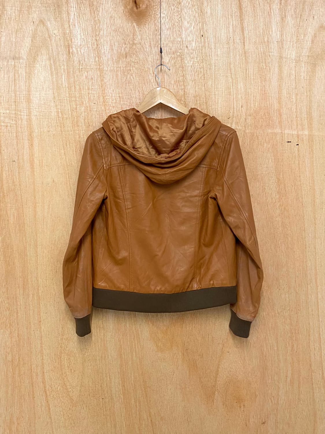 BEAMS BOY hooded leather jacket 양가죽 후드자켓 상품이미지5