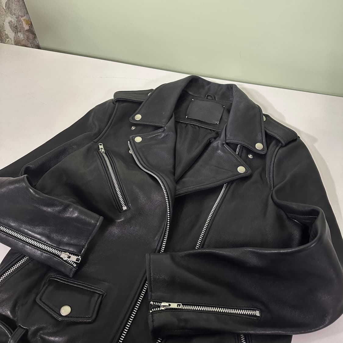 우먼M 비바스튜디오 블랙 양가죽 라이더자켓 상품이미지1