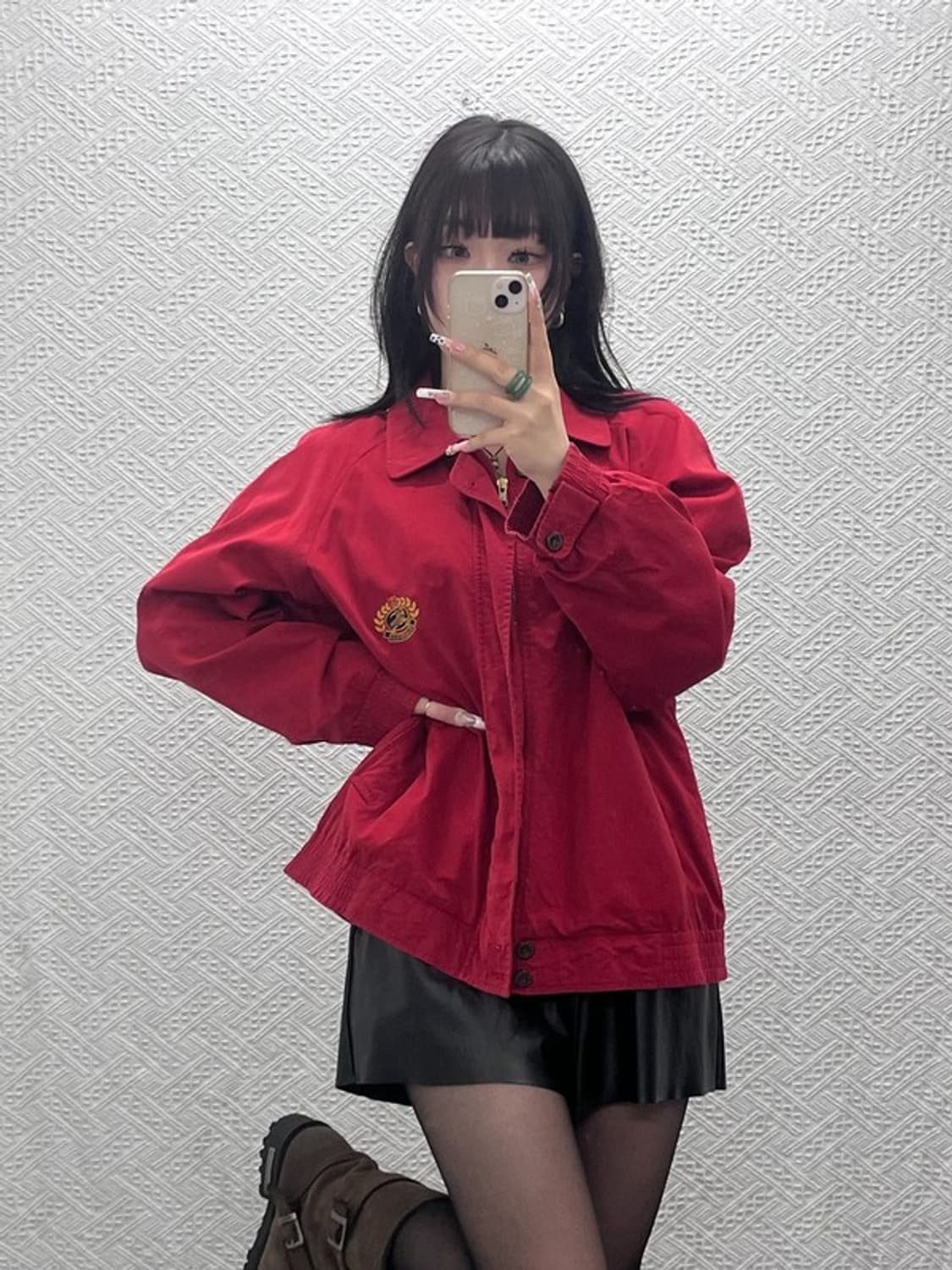 버버리 레트로 빈티지 월계수 자수패치 블루종 자켓 S C11131 상품이미지1