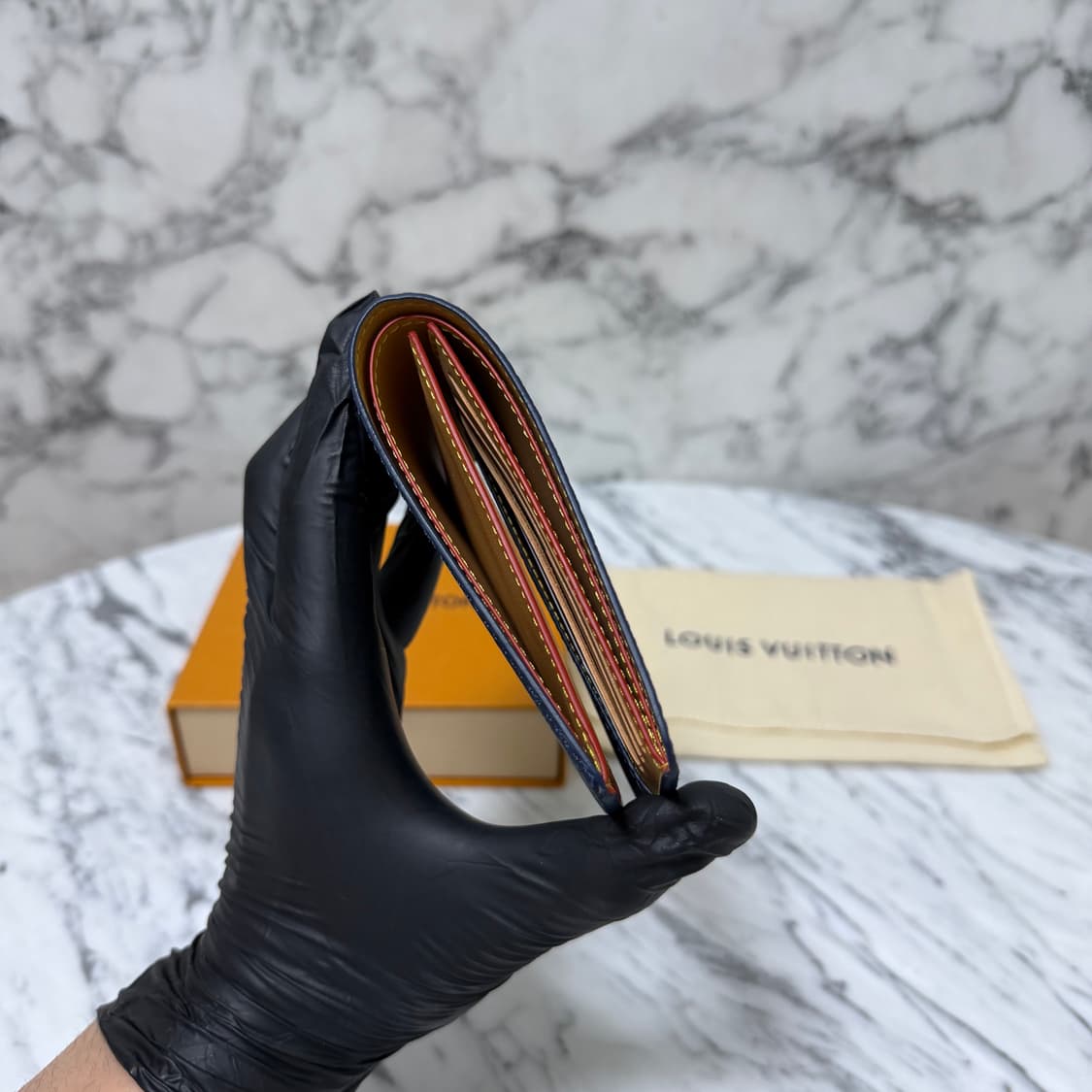 루이비통 이클립스 헤리티지 멀티플 월릿 반지갑 블루 상품이미지4