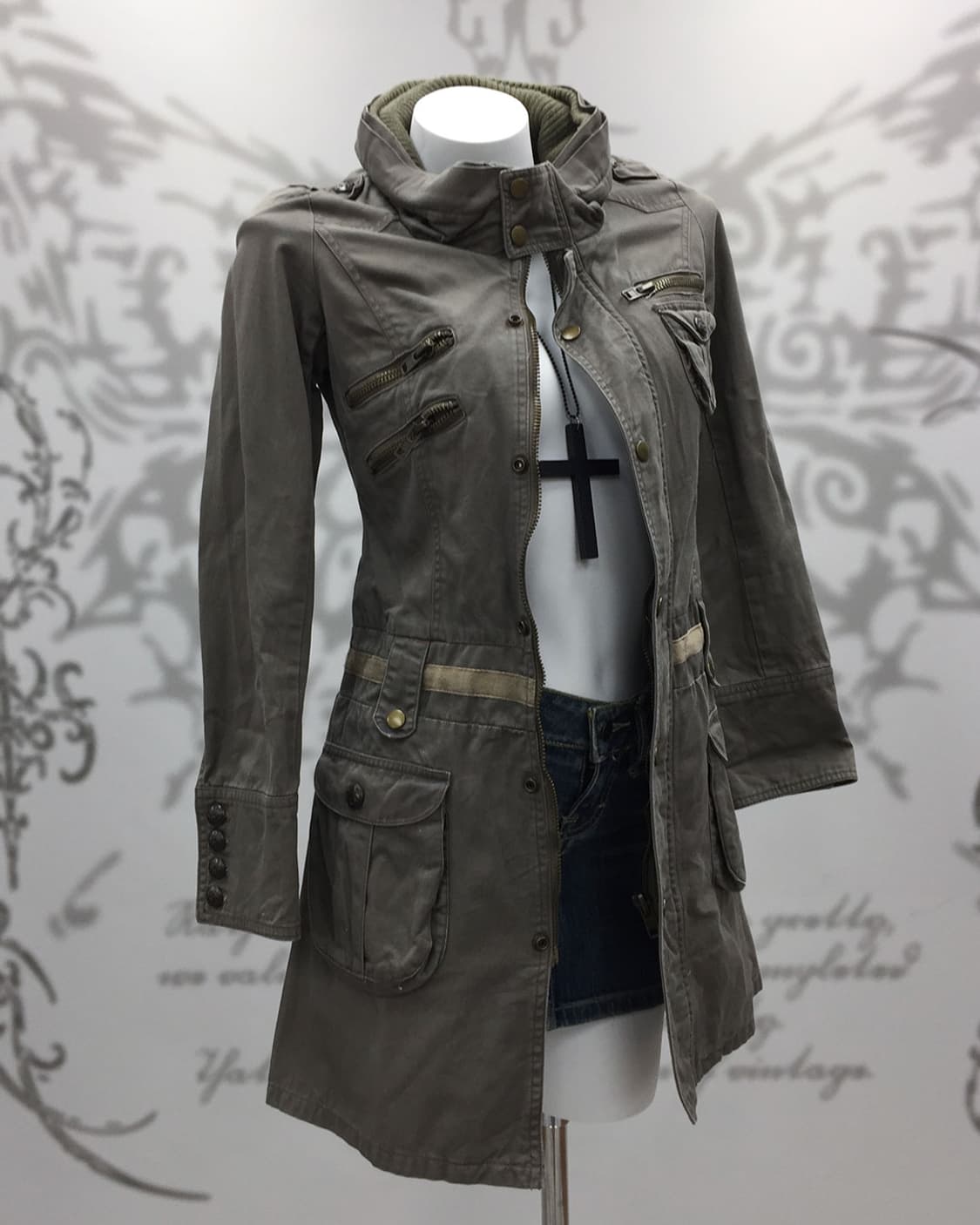 00's Grunge high-neck utility dress 상품이미지1