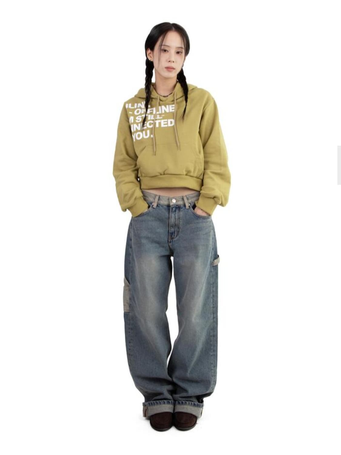 릿킴 ONLINE CROPPED HOODIE 온라인 크롭 후드티 상품이미지2