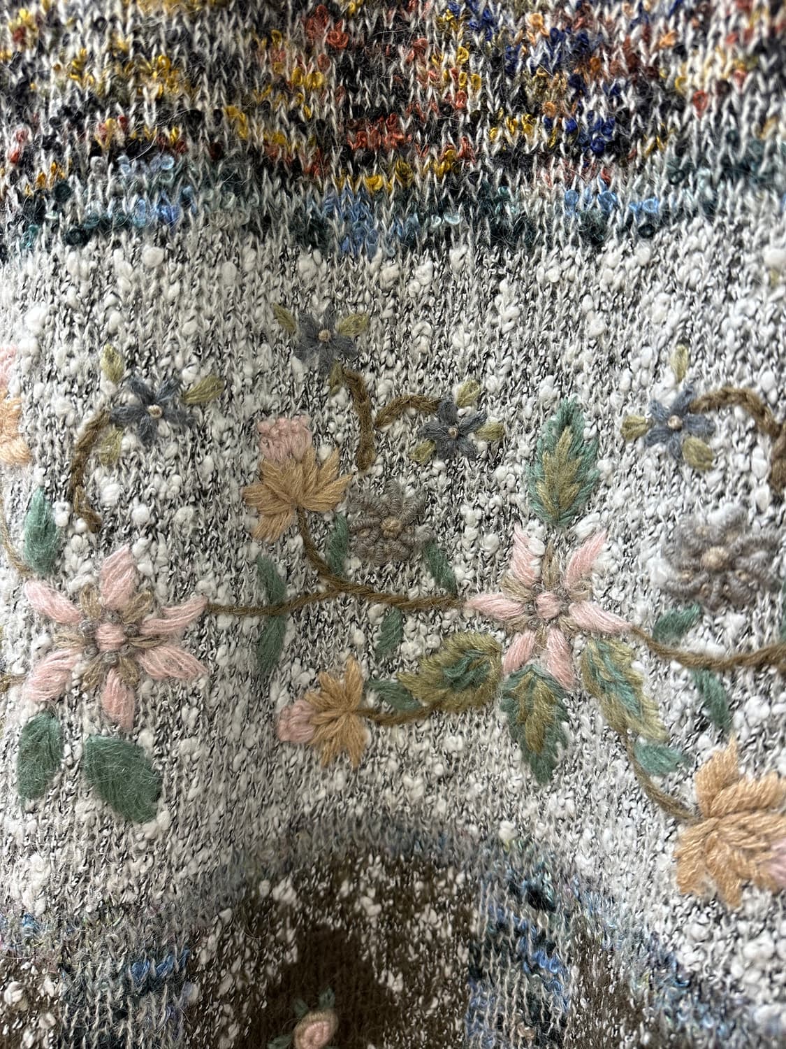 일본빈티지 보카시플라워니트 상품이미지3