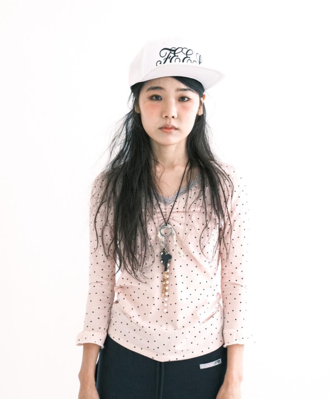 샵페어리 미니 하트 레이스탑 라이트핑크 상품이미지1