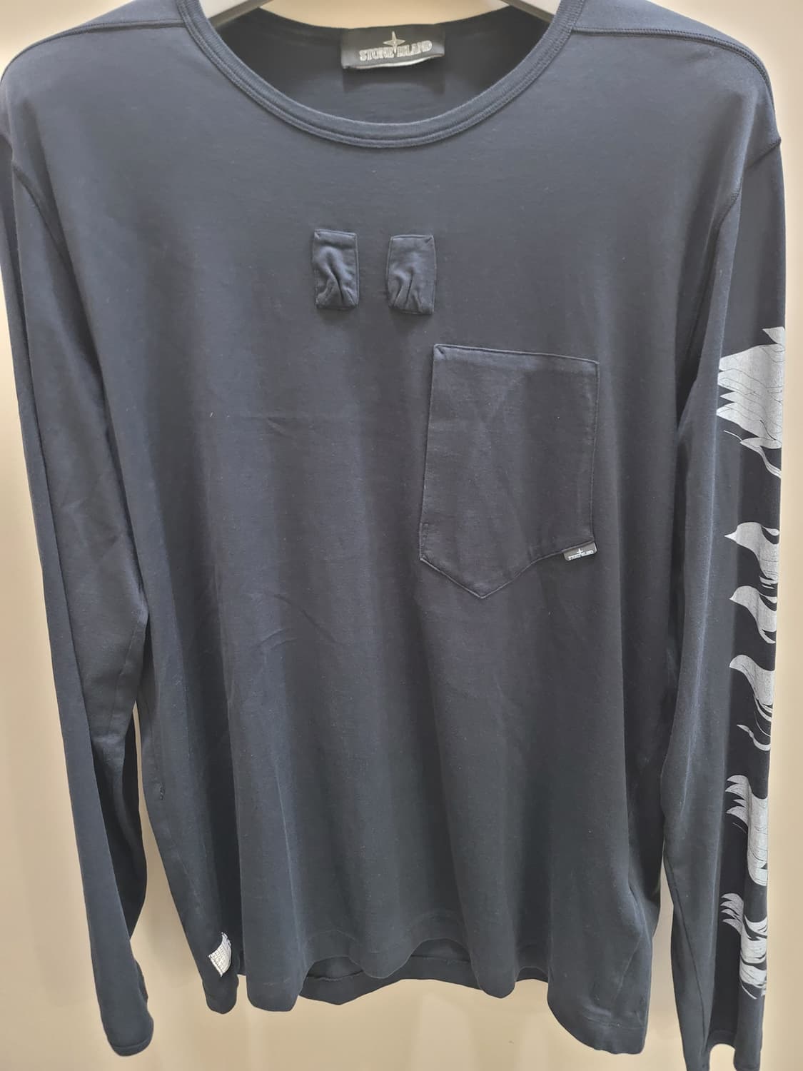 스톤아일랜드 쉐도우프로젝트 포켓 긴팔티 블랙 상품이미지1