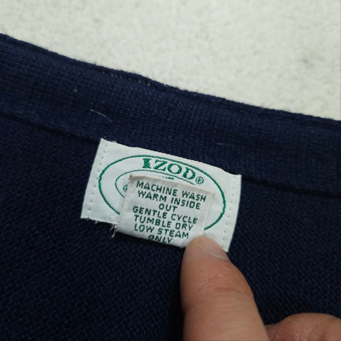 70s izod 라코스테 아크릴 가디건 L made in usa 상품이미지5