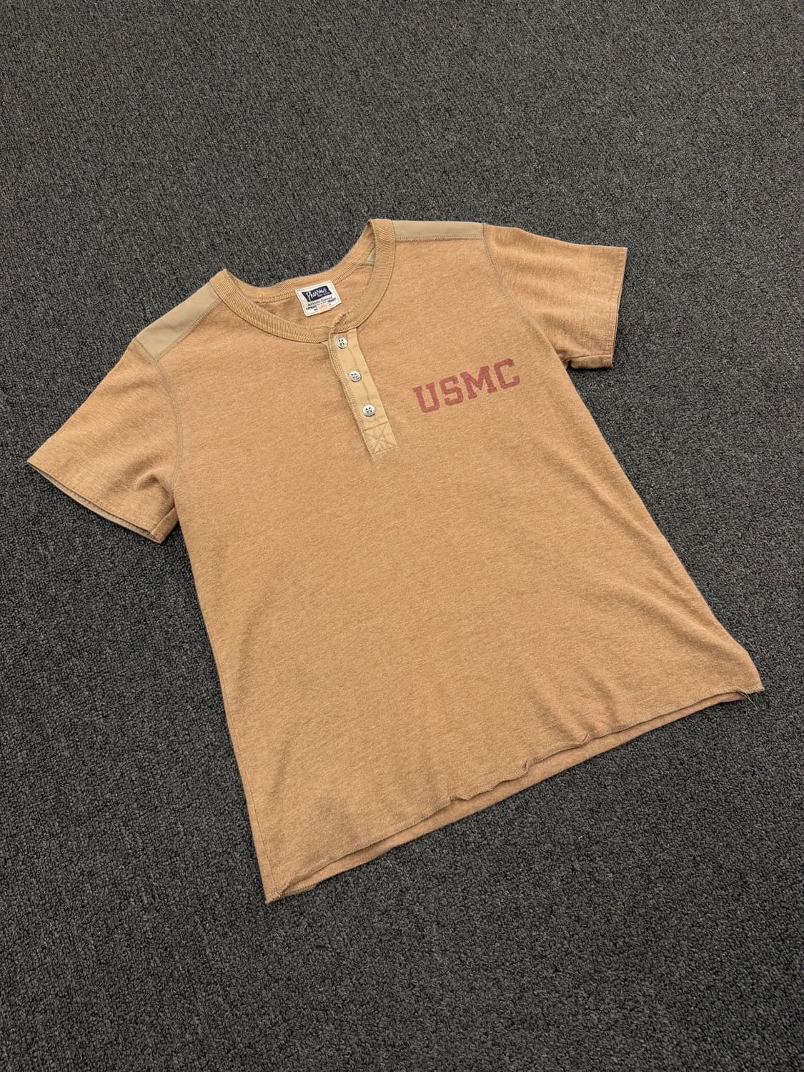 XS) 페로우즈 빈티지 헨리넥 반팔 티셔츠 상품이미지1