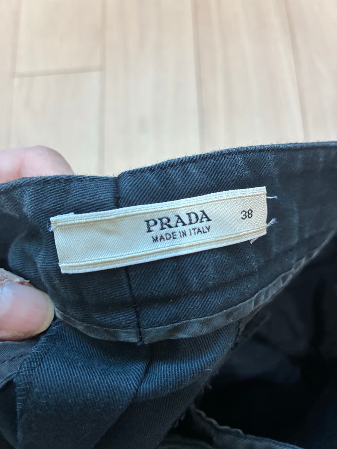 프라다 네이비 카프리? 7부? 팬츠 상품이미지5