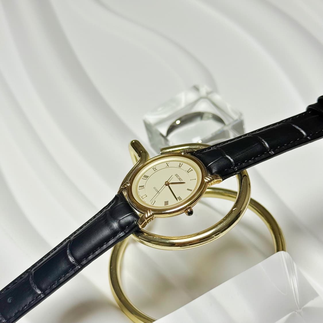 80's90's 세이코 빈티지 루센트 로마 인덱스 콤비 워치 상품이미지4