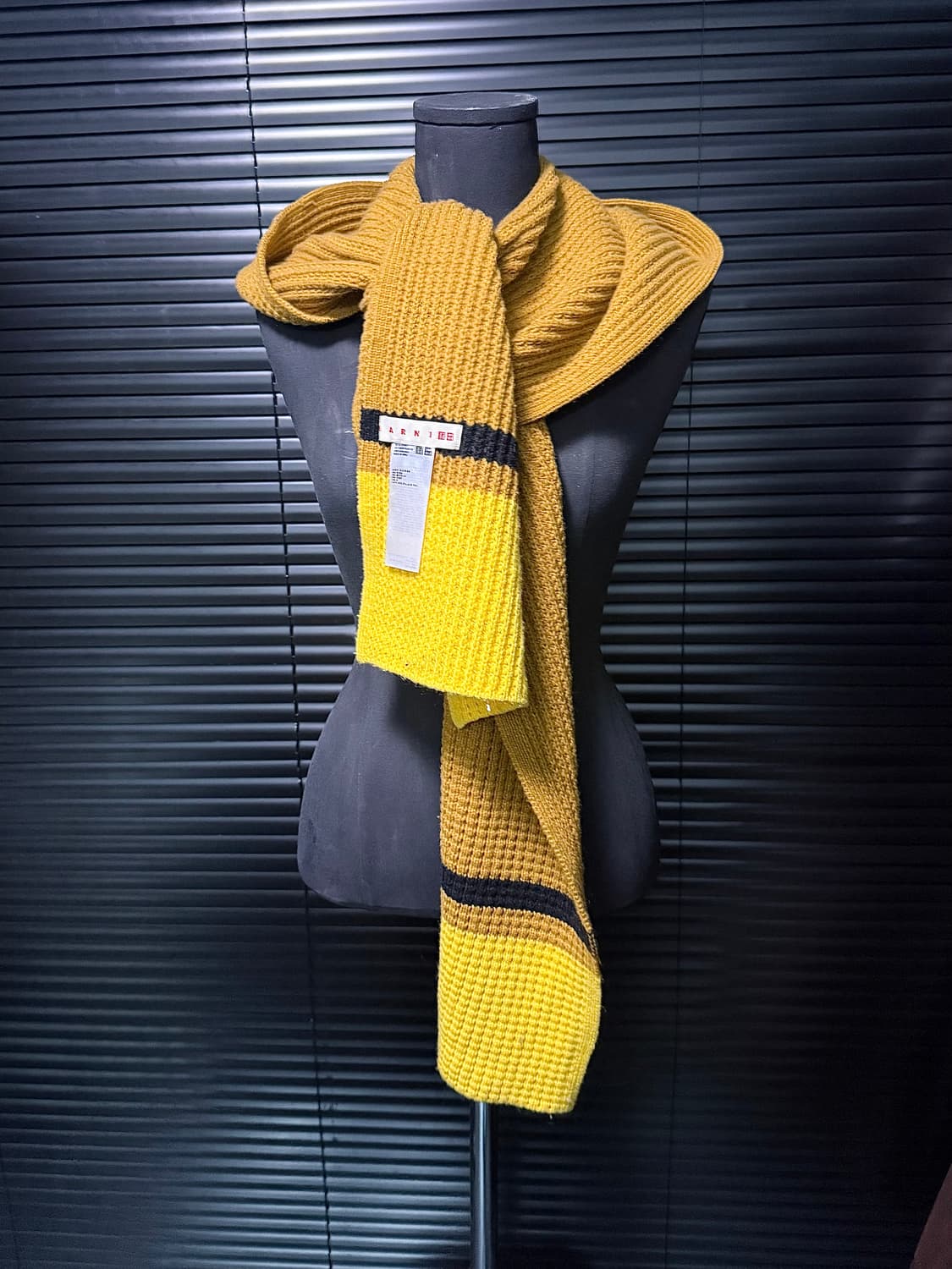 유니클로 마르니 팝콘 니트 스웨터 후드 스카프 머플러 목도리 옐로우 노랑 상품이미지1