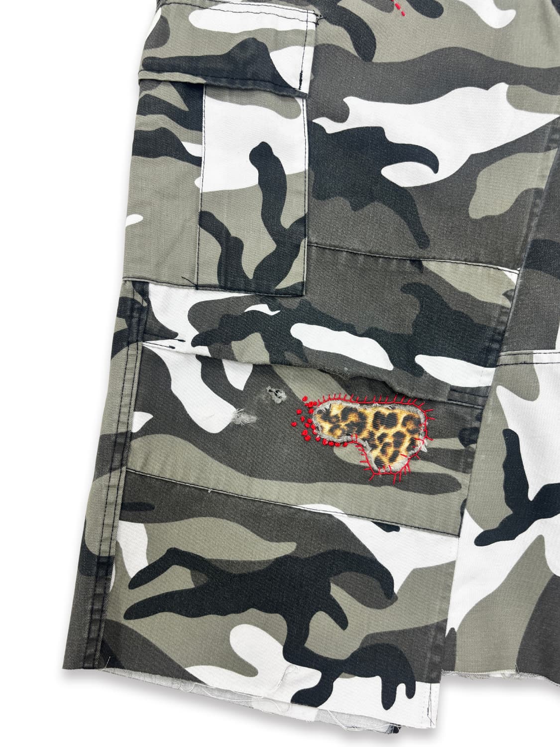 Distressed Sashiko Snow camo Bermuda _ 2 상품이미지5