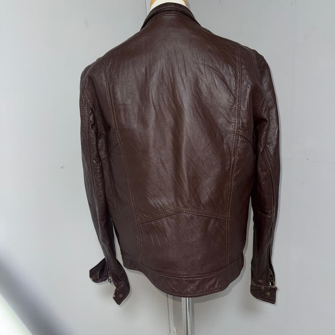 빈티지 브라운 가죽자켓  상품이미지3