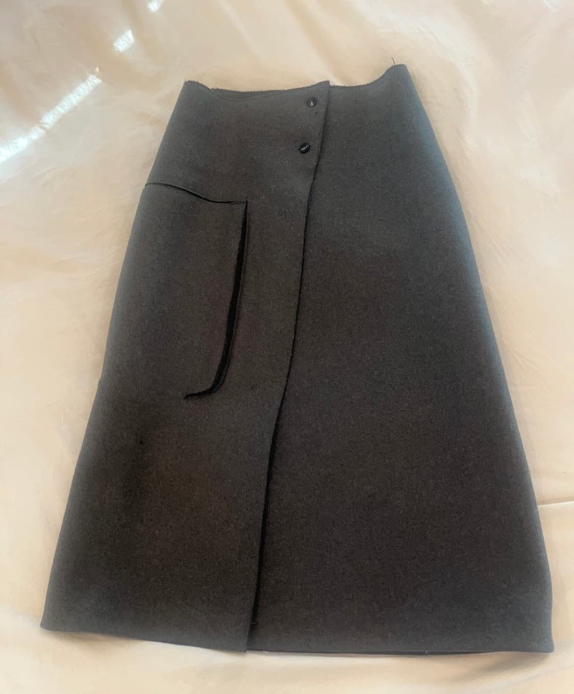 STUDIO NICHOLSON 스튜디오 니콜슨 울소재 랩스커트 상품이미지2