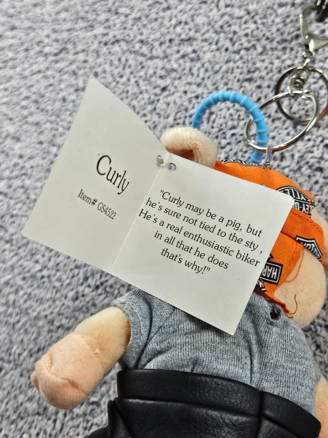 할리데이비슨 CURLY 빈백 인형 커스텀 키링 (16CM) / 11230 상품이미지6