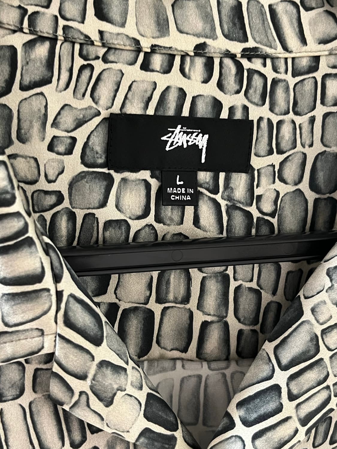 스투시 stussy crocodile silk shirts L size 상품이미지2
