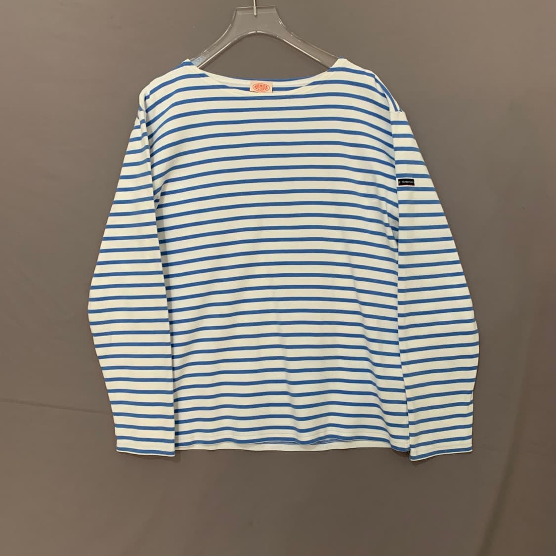 L 아머럭스 보트넥 마린 스트라이프 단가라 긴팔티 상품이미지2