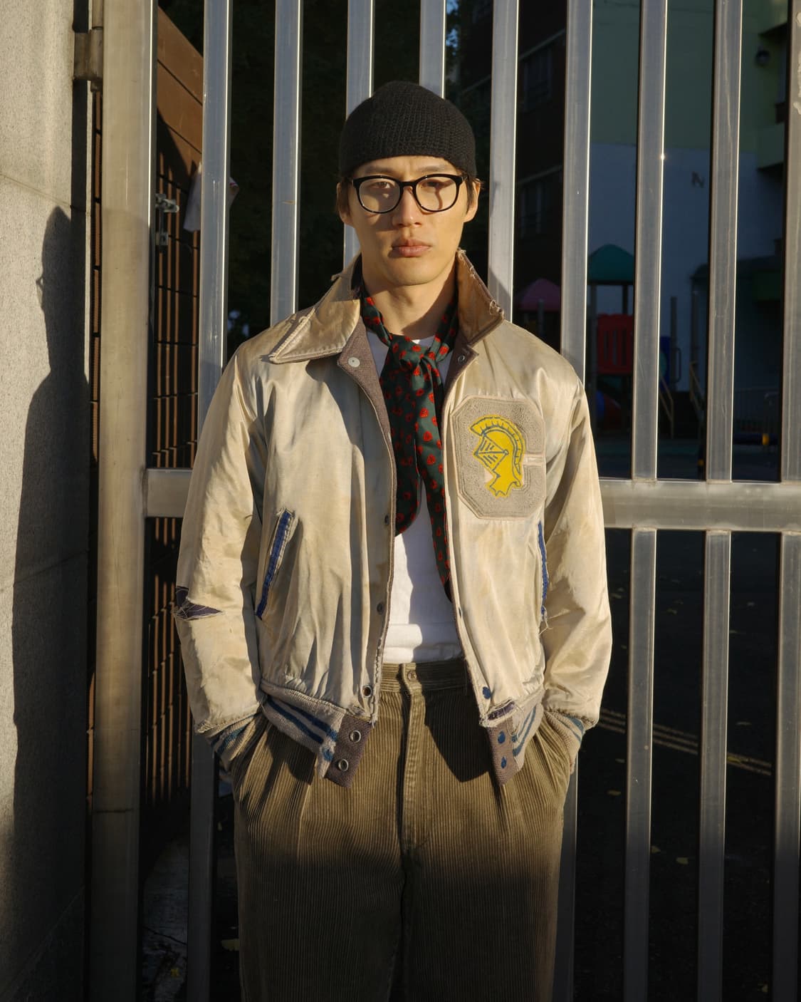 50‘s 리버시블 디스트레스드 레터맨 자켓 상품이미지10