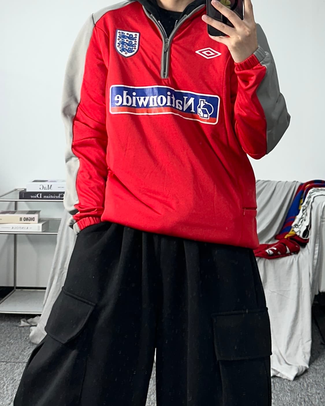 엄브로 09-10 잉글랜드 국대 풀오버 드릴탑 M 상품이미지3