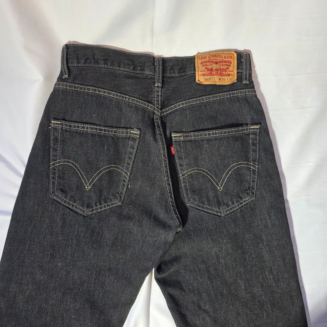 [W29L30]00s 리바이스 569 루즈스트레이트핏 블랙 데님팬츠 상품이미지8