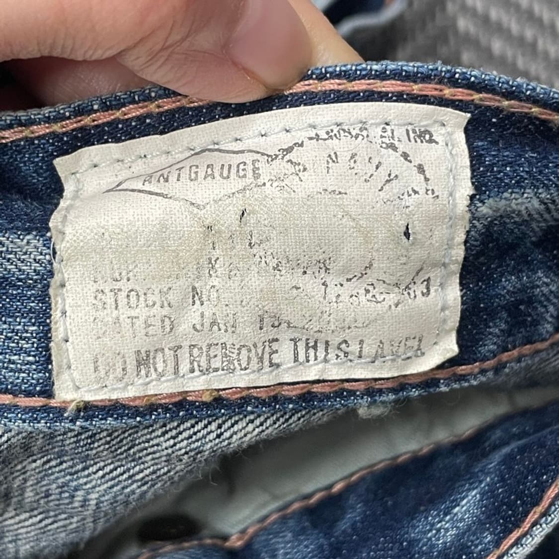 안트가우지 자수 슬림핏 데님 팬츠 v0175 상품이미지7