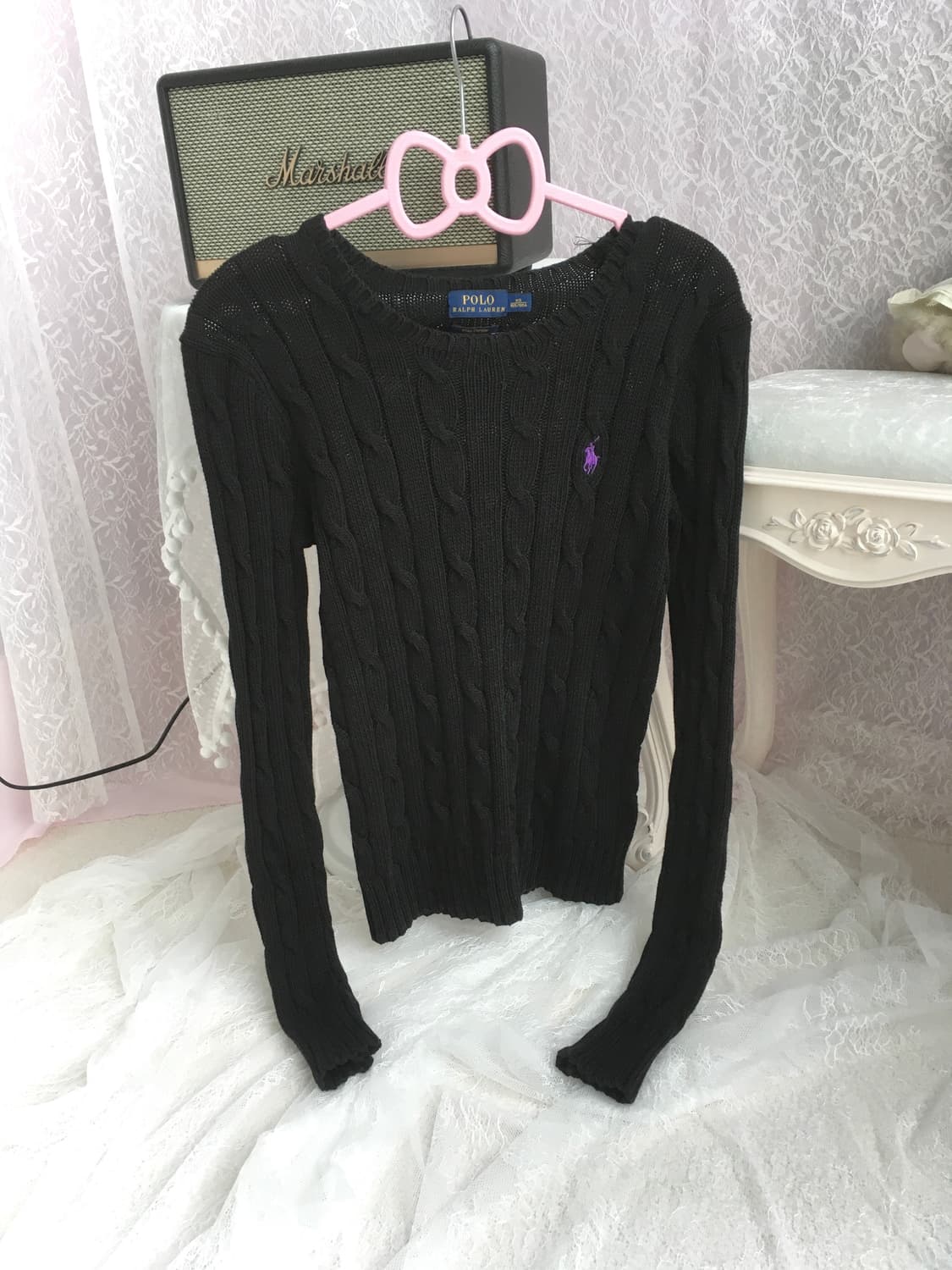 Polo black cable knit 상품이미지3