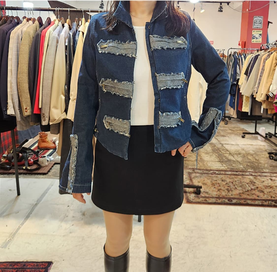 SONIA RYKIEL 소니아 리키엘 유니크 데님 자켓 상품이미지1