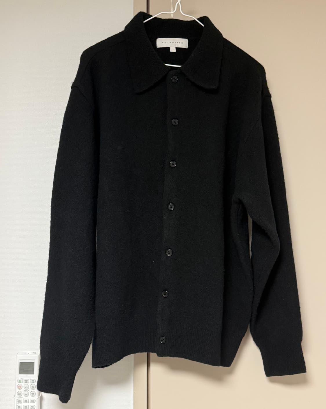 브라운야드 알파카 카라 가디건 상품이미지2
