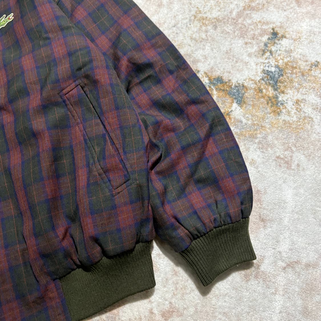 서광 라코스테 빈티지 체크 블루종봄버자켓 상품이미지4