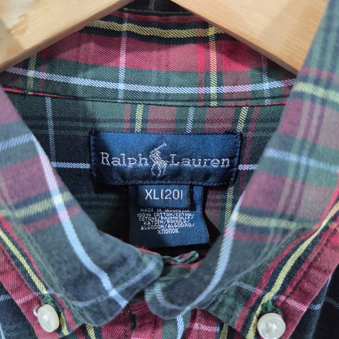 폴로랄프로렌 버튼다운 체크셔츠 XL(20) 상품이미지3