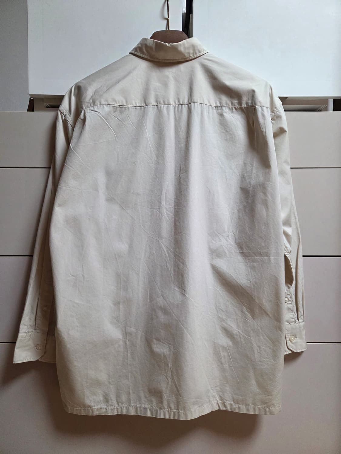 유니클로U 아이보리 오버셔츠 L사이즈 상품이미지3