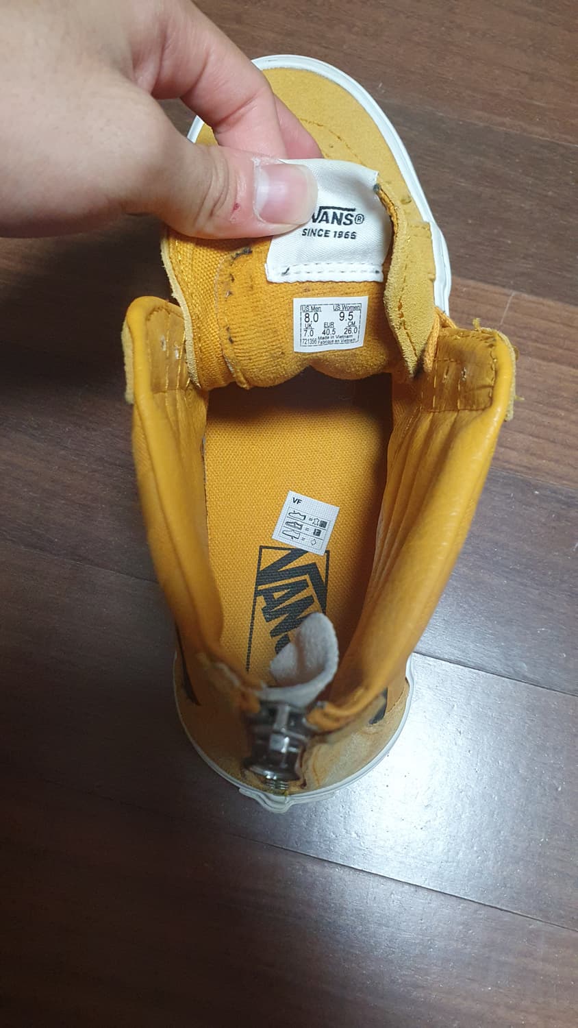 반스 스케이트 하이 리이슈 옐로우 상품이미지7