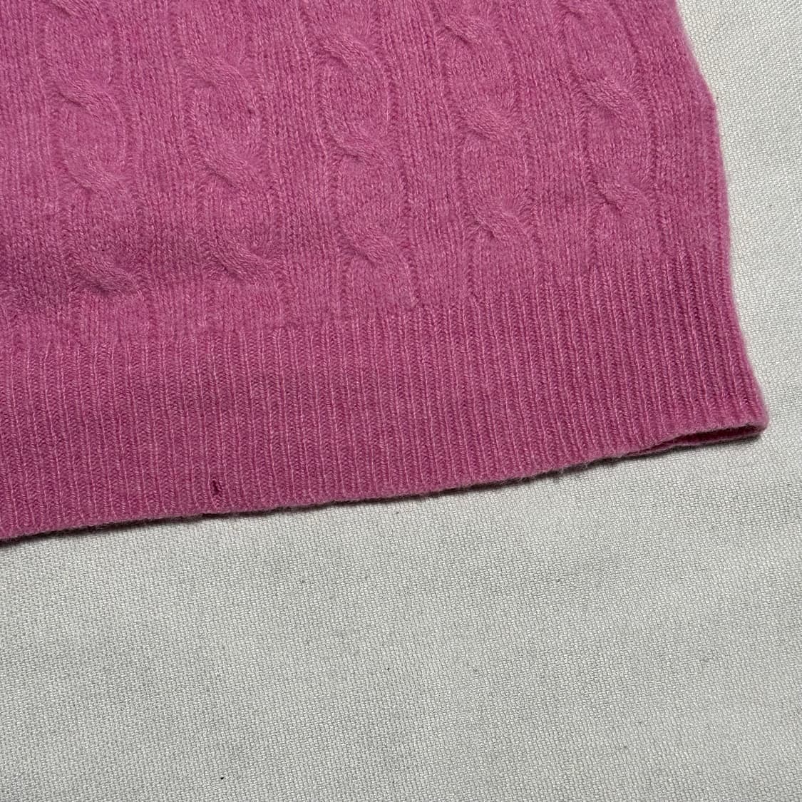 XL 폴로랄프로렌 여성용 핑크 브이넥 캐시미어 니트 상품이미지7